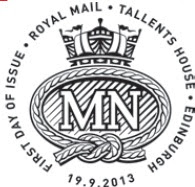 Postmark showing Merchant Navy cap-badge.