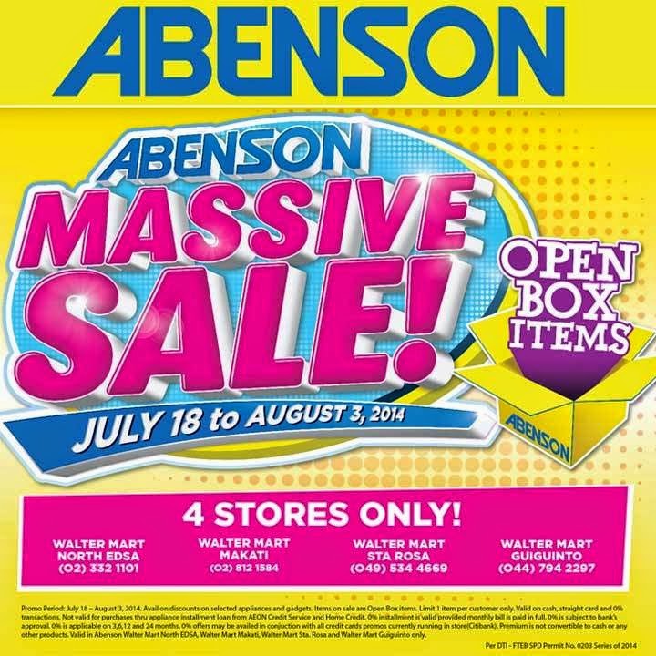 Manila Shopper Abenson Massive SALE JulyAug 2014