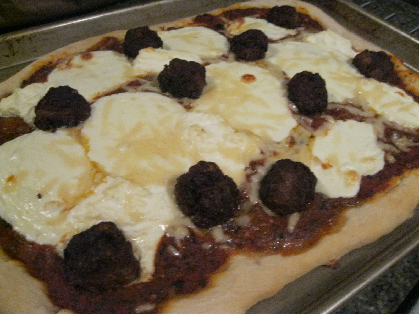 Don't Count Your Tomatoes Until They're Picked Spiced Lamb Meatball Pizza