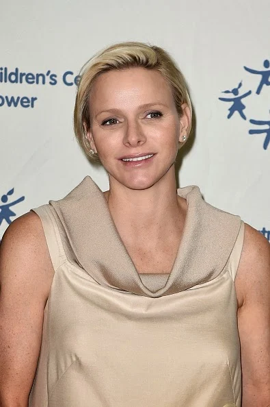  Prince Albert II of Monaco, Princess Charlene of Monaco and Barbara Sinatra (C) attend a visit to the Barbara Sinatra Children's Center