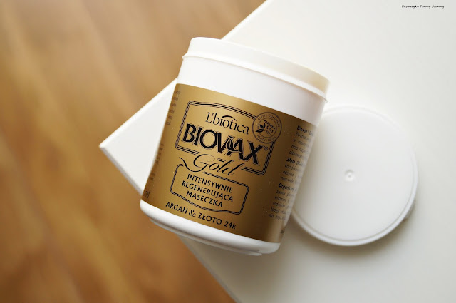 Intensywnie regenerująca maska do włosów L'biotica, Biovax Glamour Gold 