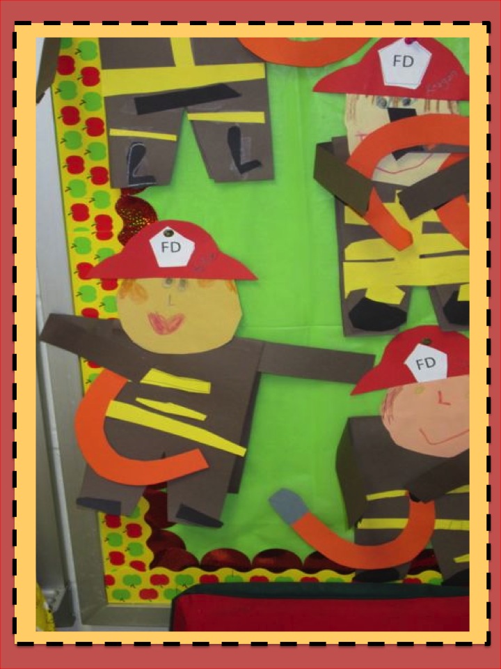 Firefighters and Bulletin Boards Love Those Kinders