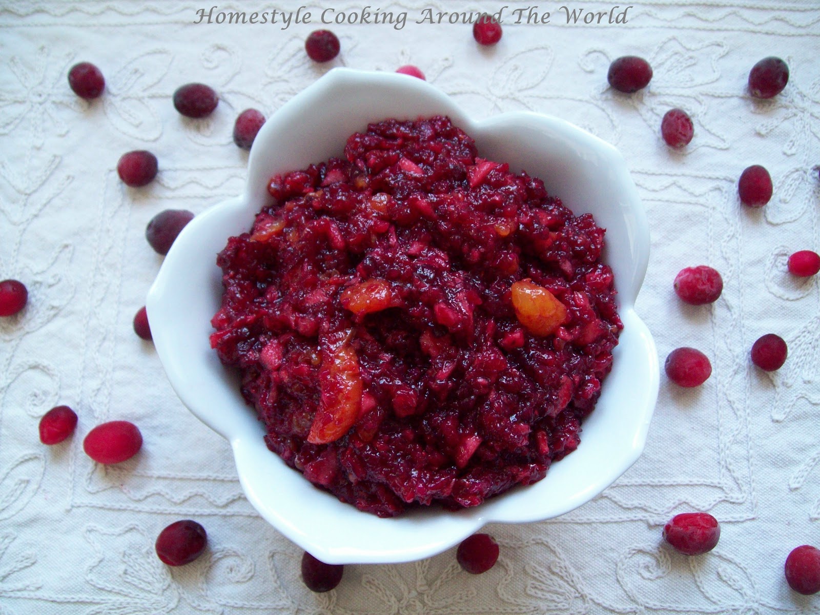 Homestyle Cooking Around The World Cranberry Salad/Relish