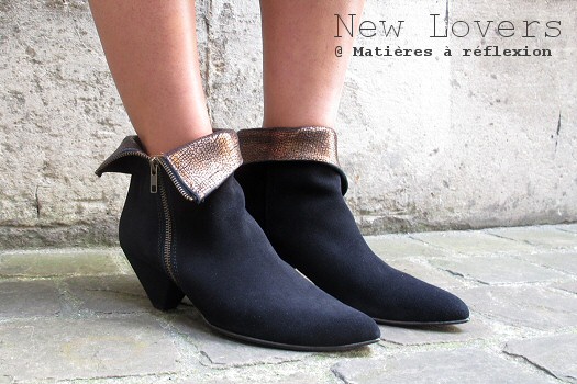 Low boots daim noir New Lover