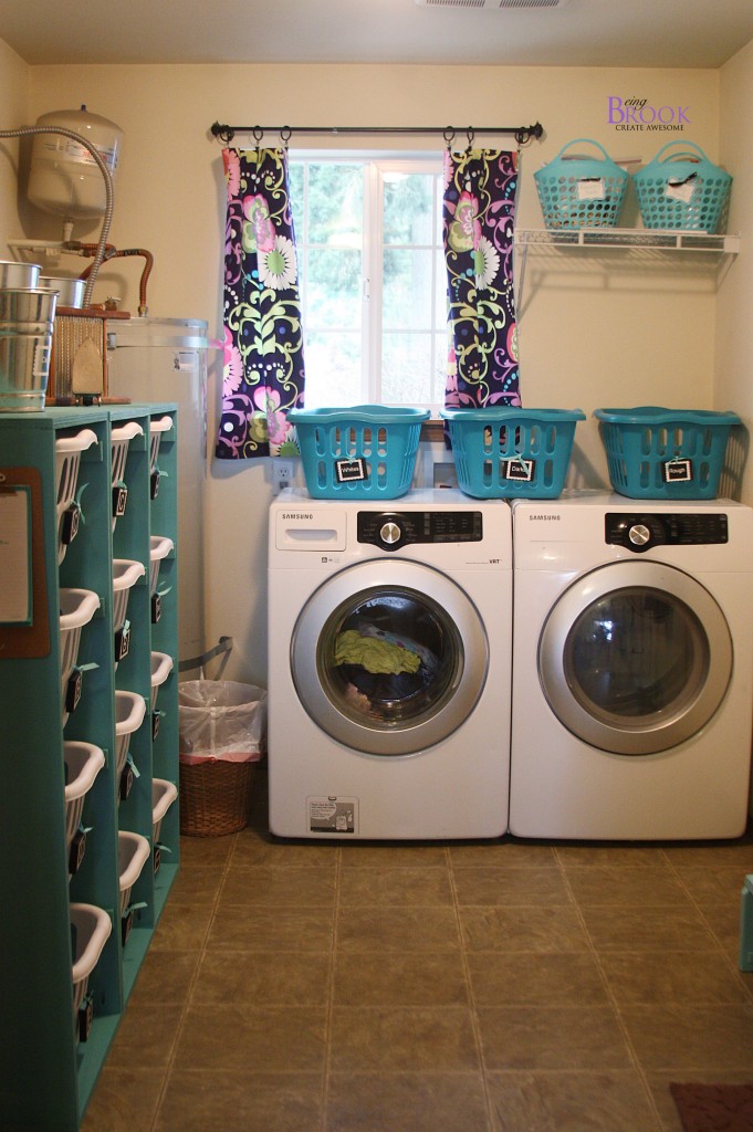 Laundry Room Update {Ana White Laundry dressers} BeingBrook