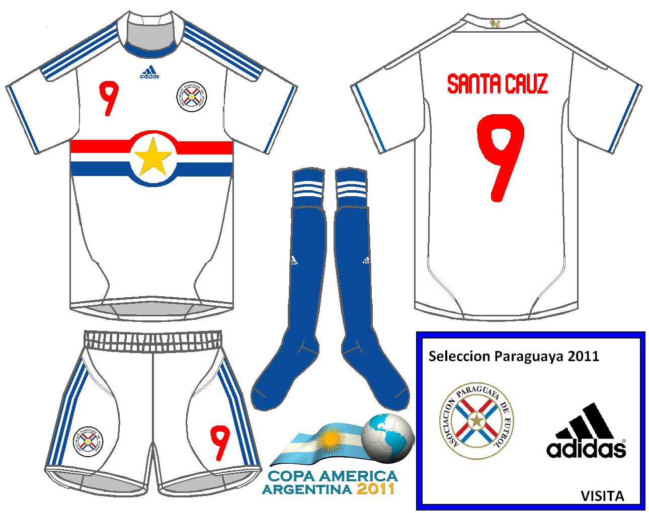 .. INDUMENTARIA DEPORTIVA Seleccion Paraguay Copa America 2011