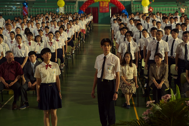 Dramas at school assembly... don't you just miss that? Dino Lee Vivian Sung Our Times 2015 movie still