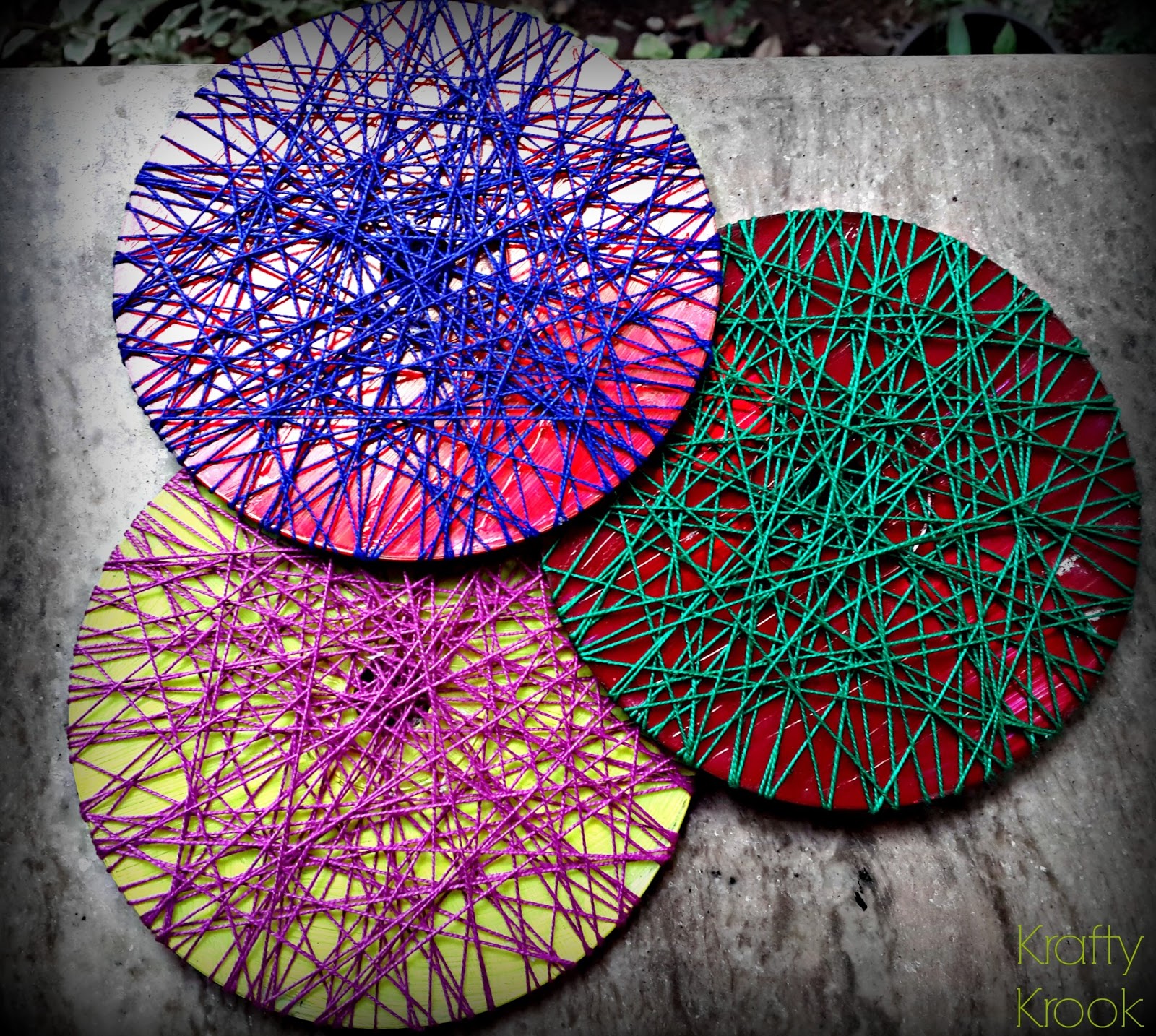 Krafty Krook DIY Quirky Coasters from CD's and Price Tags