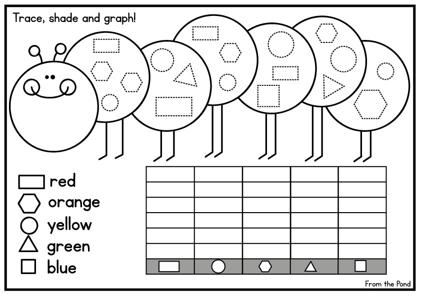 Graph Shapes Kindergarten Worksheets
