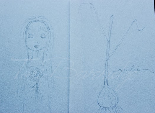 Girl and Garlic Sketches