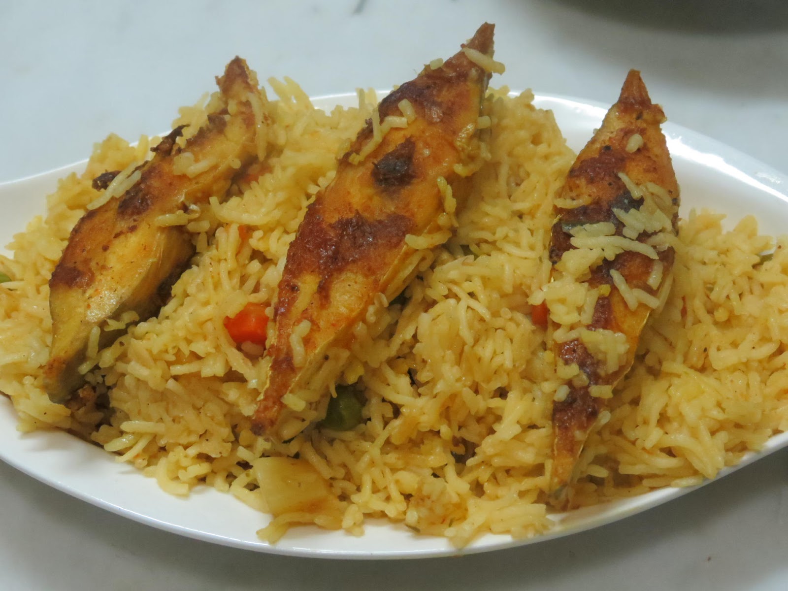 mittu cooking love Fish Pulao / Pilaf