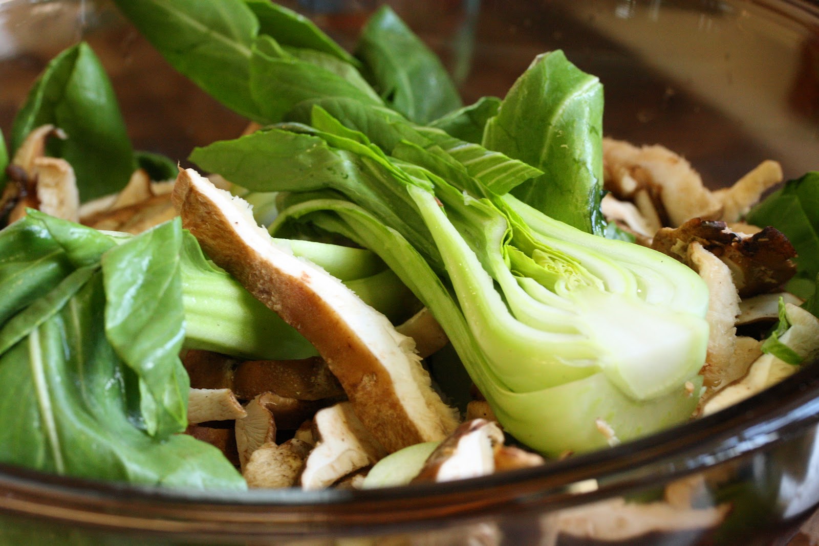 Salmon with Bok Choy, Cabbage & Shiitakes Saving Room for Dessert