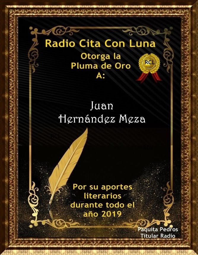 Reconocimiento Pluma de oro Radio cita.