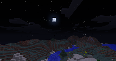 Paysage de nuit dans Minecraft Minecraft