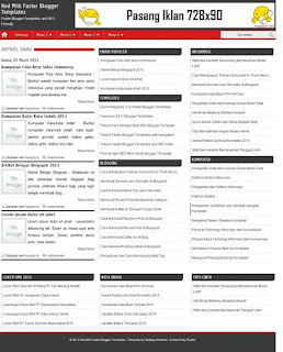 Red Milk Faster Blogger Templates