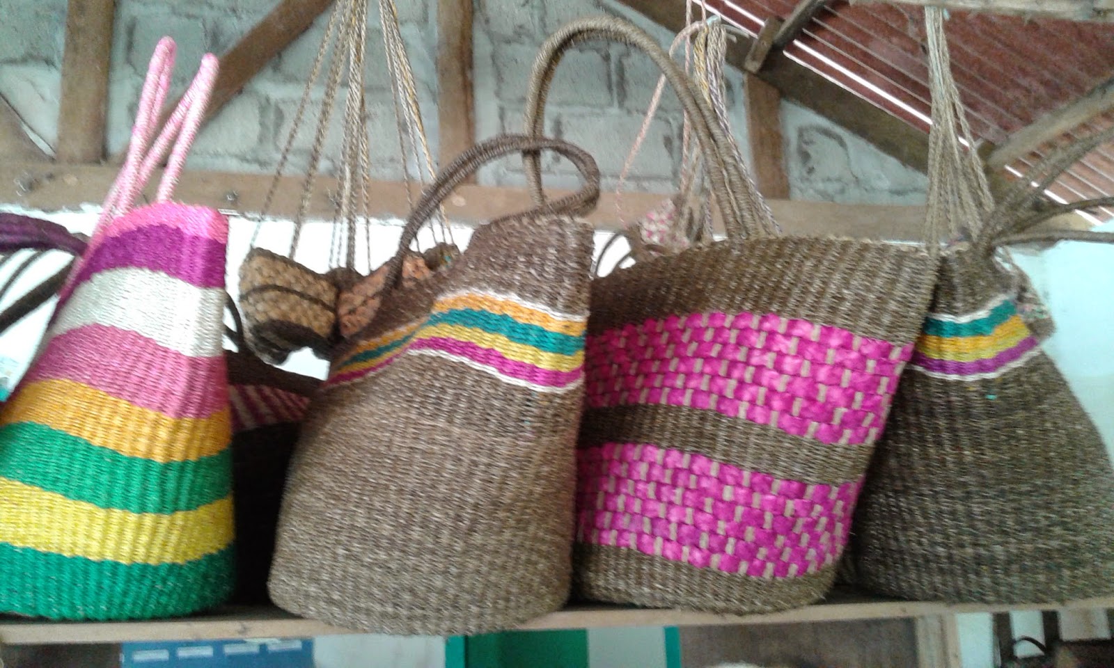 Foot and Fire Souvenirs from Pandan, Antique Bariw plant handicrafts