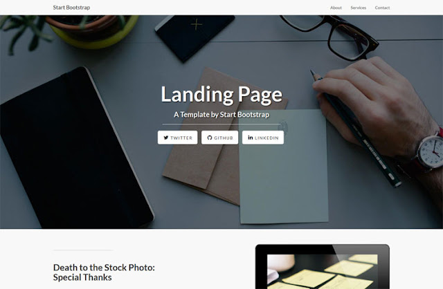 Image via http://startbootstrap.com/ Should Bloggers Use Landing Pages?