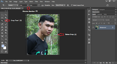 Crop Tool merubah ukuran gambar, potong, foto, tutorial photoshop, belajar photoshop