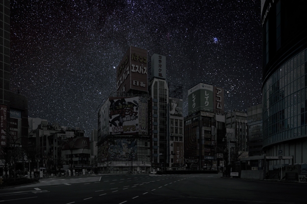 Thierry Cohen fotografia photoshop cidades noite céu estrelado