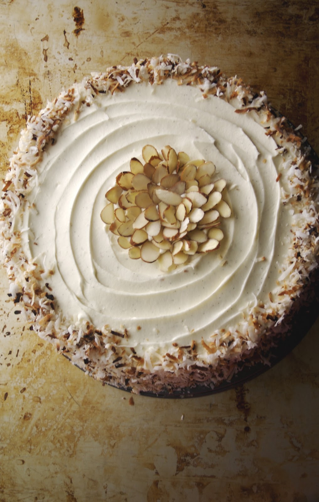 A Full Life Vanilla Almond Coconut Cake
