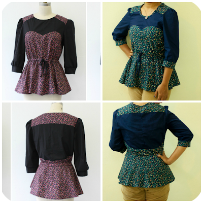 Blouse from burdastyle sewing book with sweetheart neckline