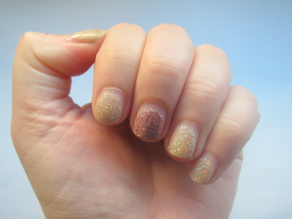 Remains of Two Week Manicure on Nails Remains of Two Week Manicure on Nails