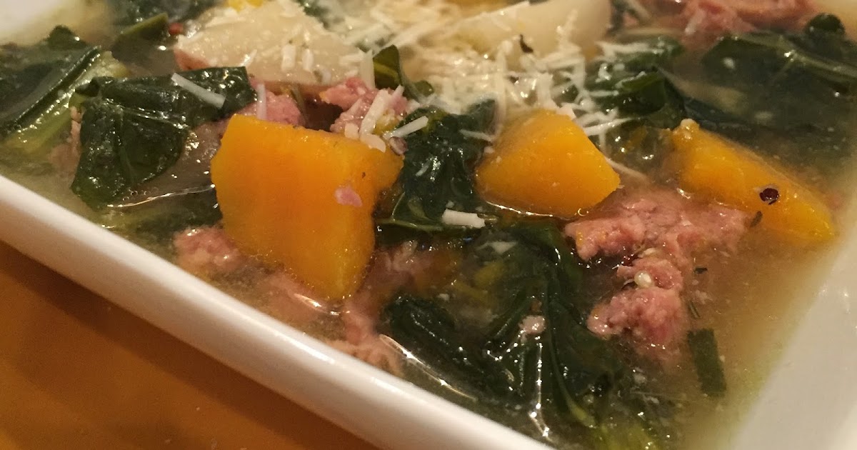 Gourmet Mom ontheGo Butternut Squash, Kale & Turkey Sausage Crockpot