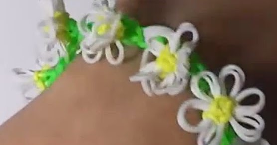 Cómo hacer pulseras de gomitas de flores