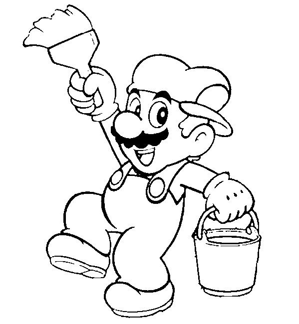 Mario de Moto  Desenhos para Imprimir e Colorir