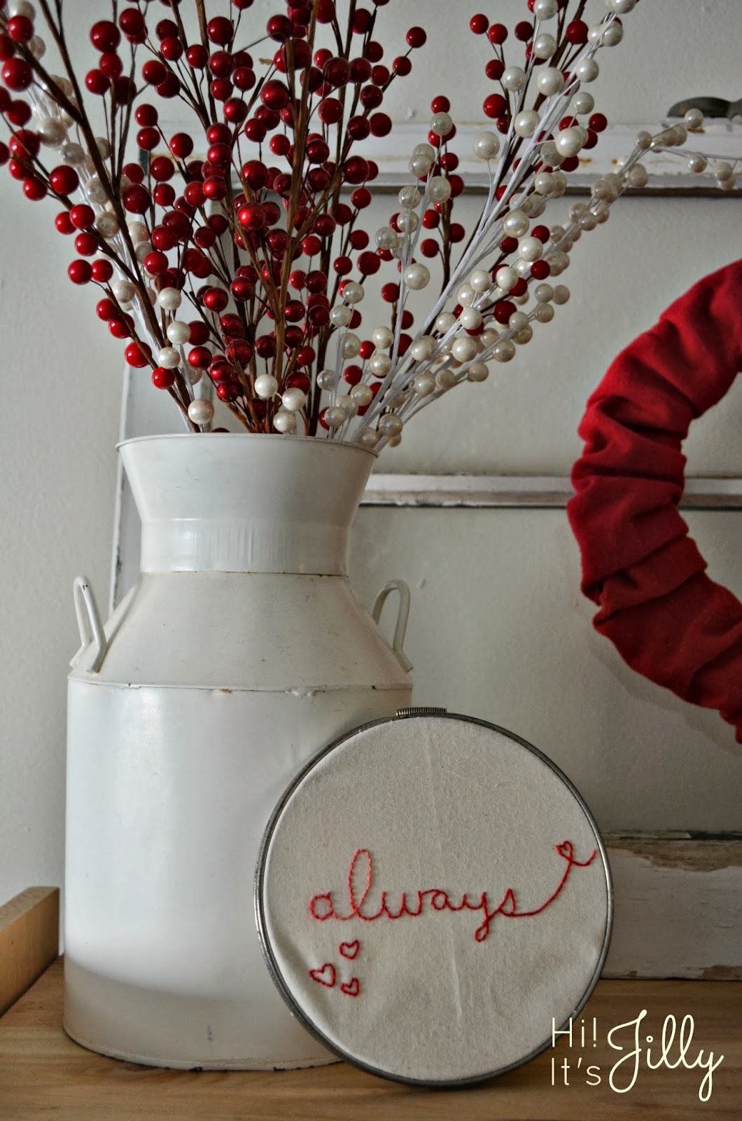 "Always" embroidery project. Easy, and perfect for Valentine's! #embroidery #valentines #decor #harrypotter #ouat