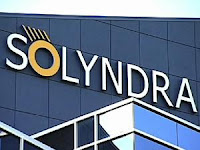Solyndra building and logo