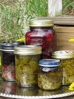 jars of cordials and tinctures