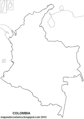 Mapa mudo de COLOMBIA Mapa mudo de COLOMBIA