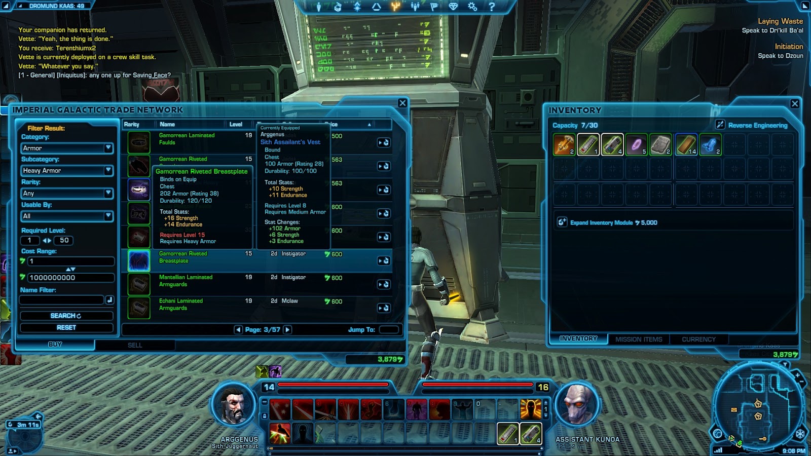 Galactic trade network slots