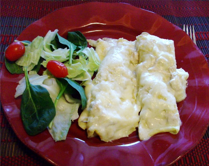 24/7 Low Carb Diner Chicken Enchiladas with Coconut Flour "Tortillas"