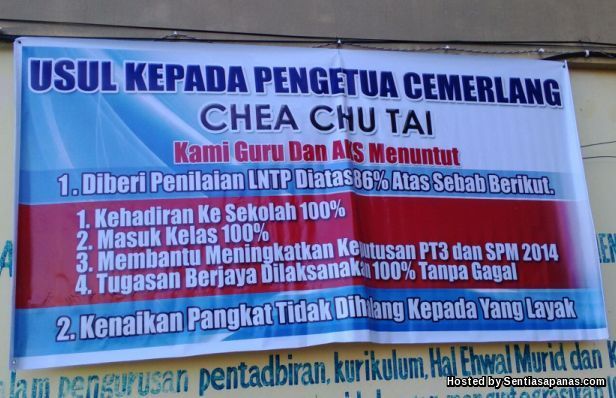Guru-guru dan Kakitangan SMK Apin-apin Tuntut Keadilan? Pengetua+Zalim