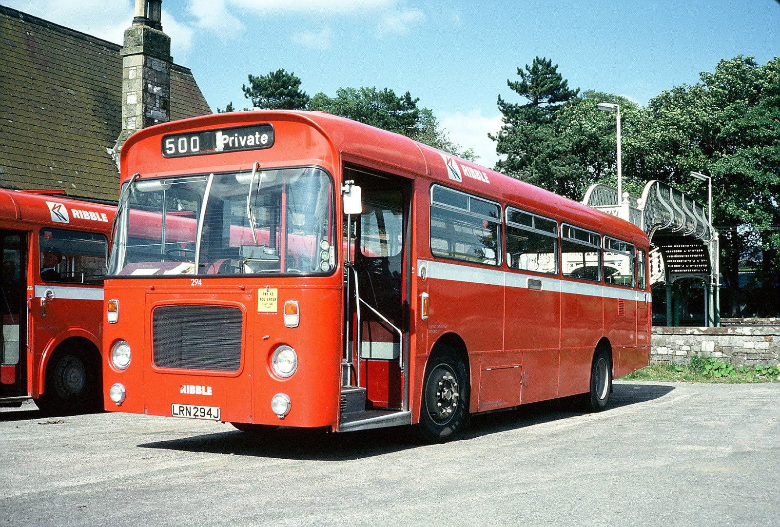 2 Bristol RE single-decker  c1969 George Street Luton Bus Photo