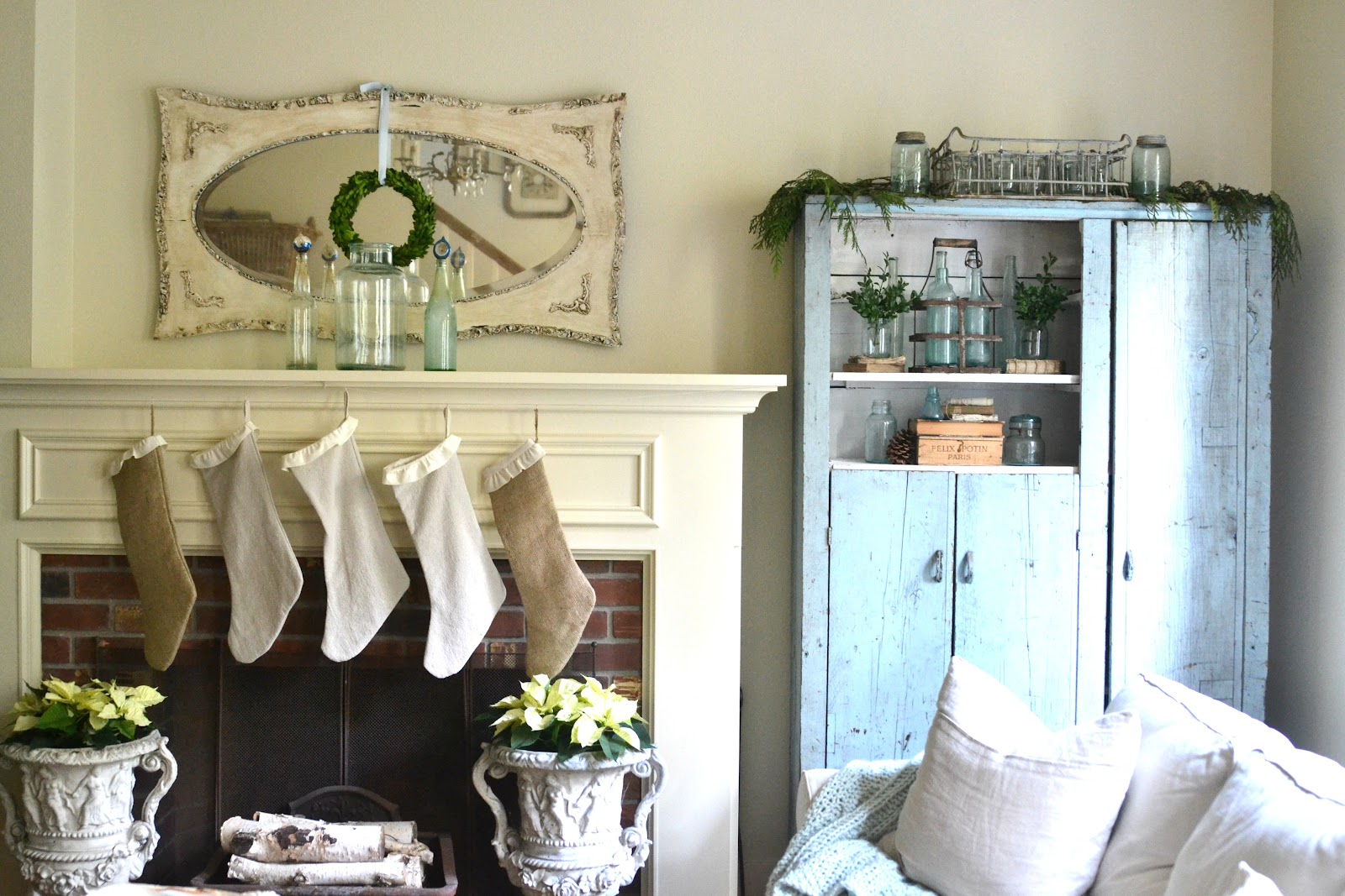 faded charm holiday home tour 2015 old fashioned christmas tree candle holders