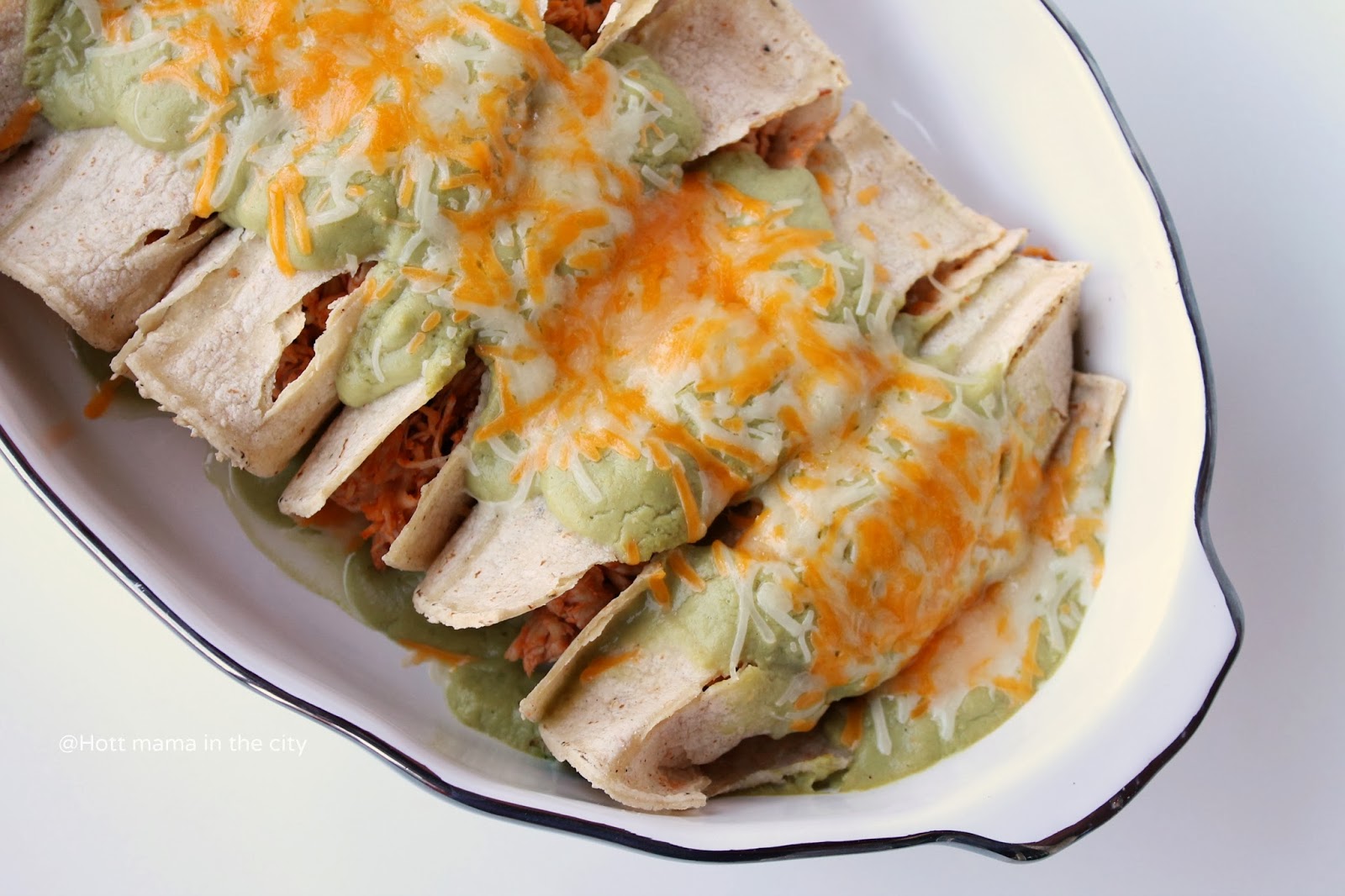 Hot Mama In The City Chicken Cheese & Avocado Enchiladas With Avocado