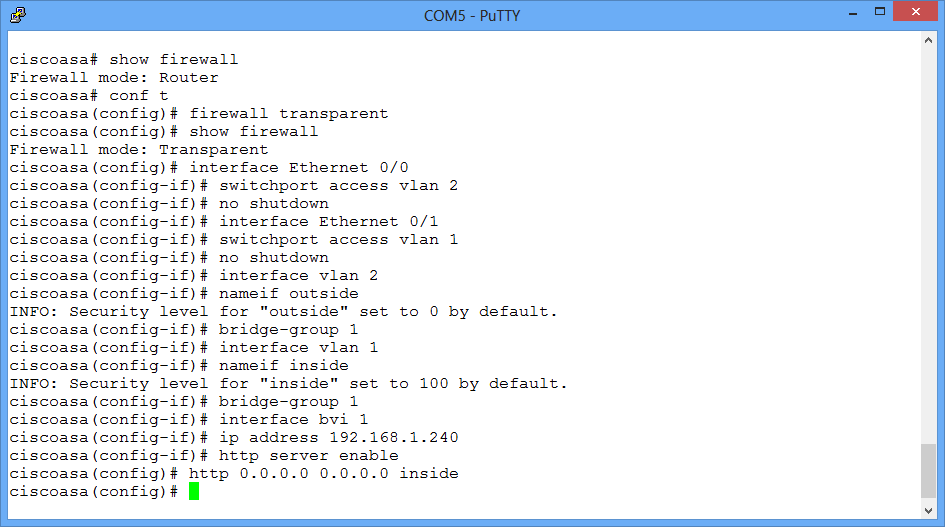 The Accidental Administrator Configuring Cisco ASA Transparent Mode