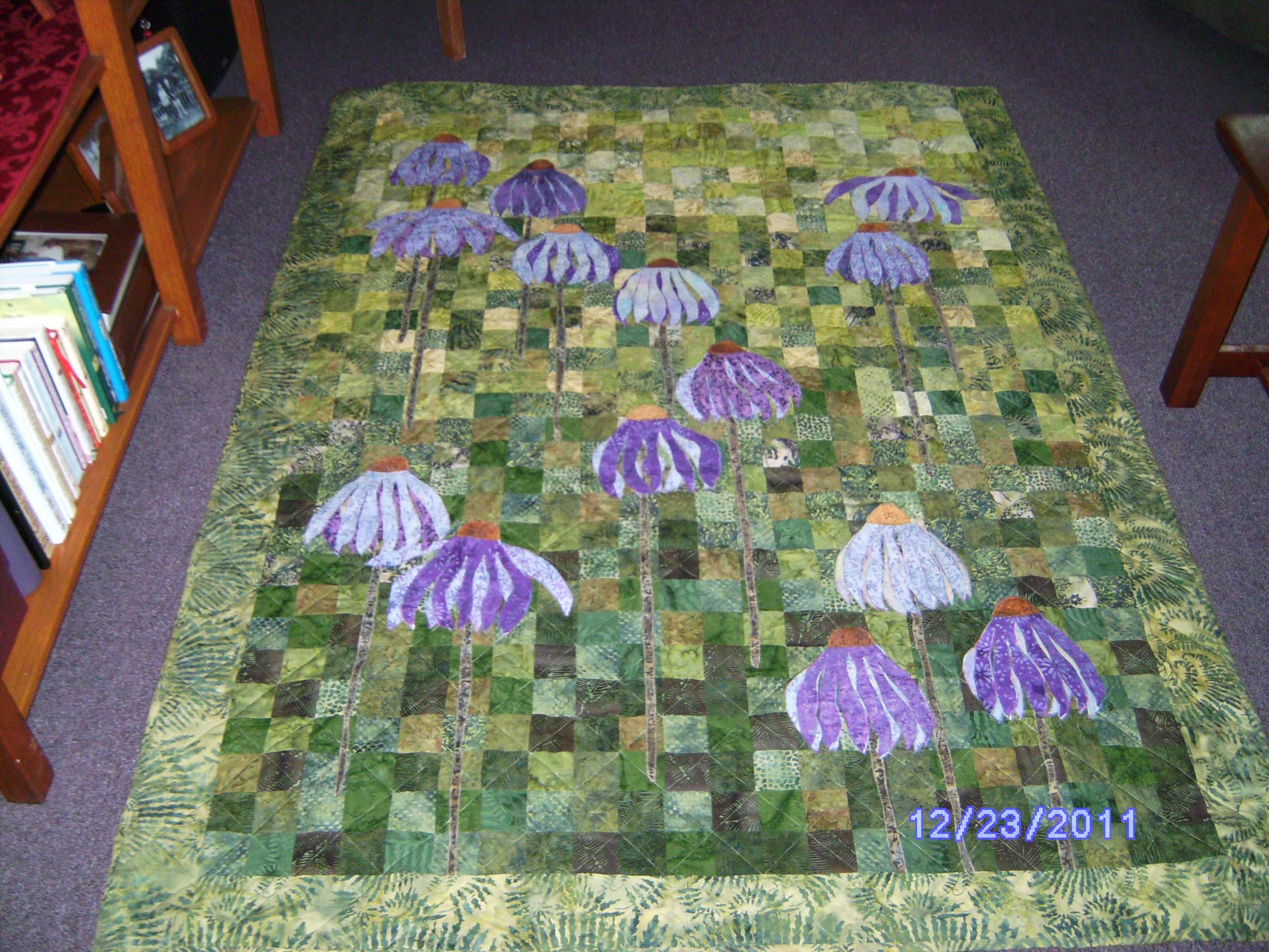 "My Life and Quilting" Coneflower Garden Quilt