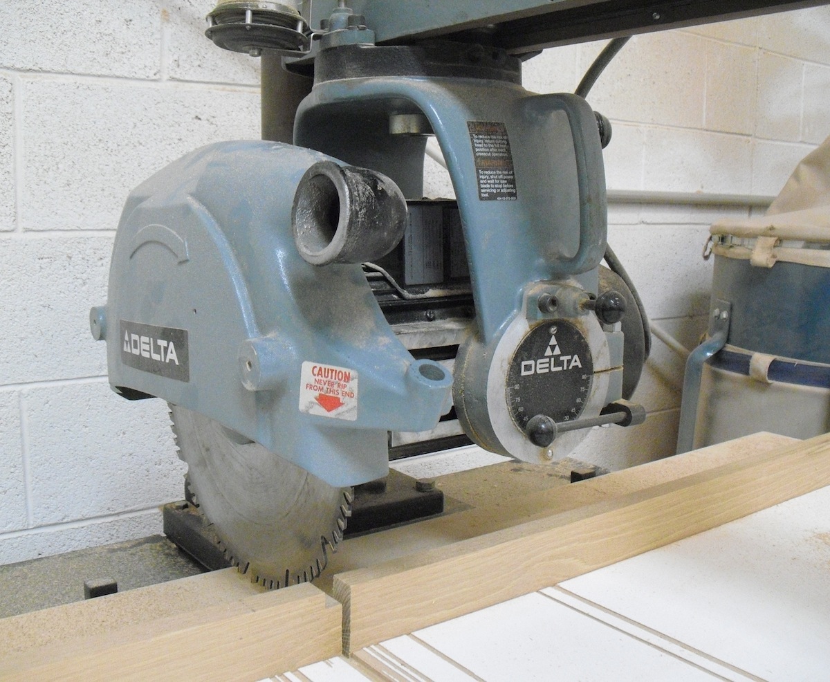 Let's Talk Wood Cutting wide boards on a radial arm saw