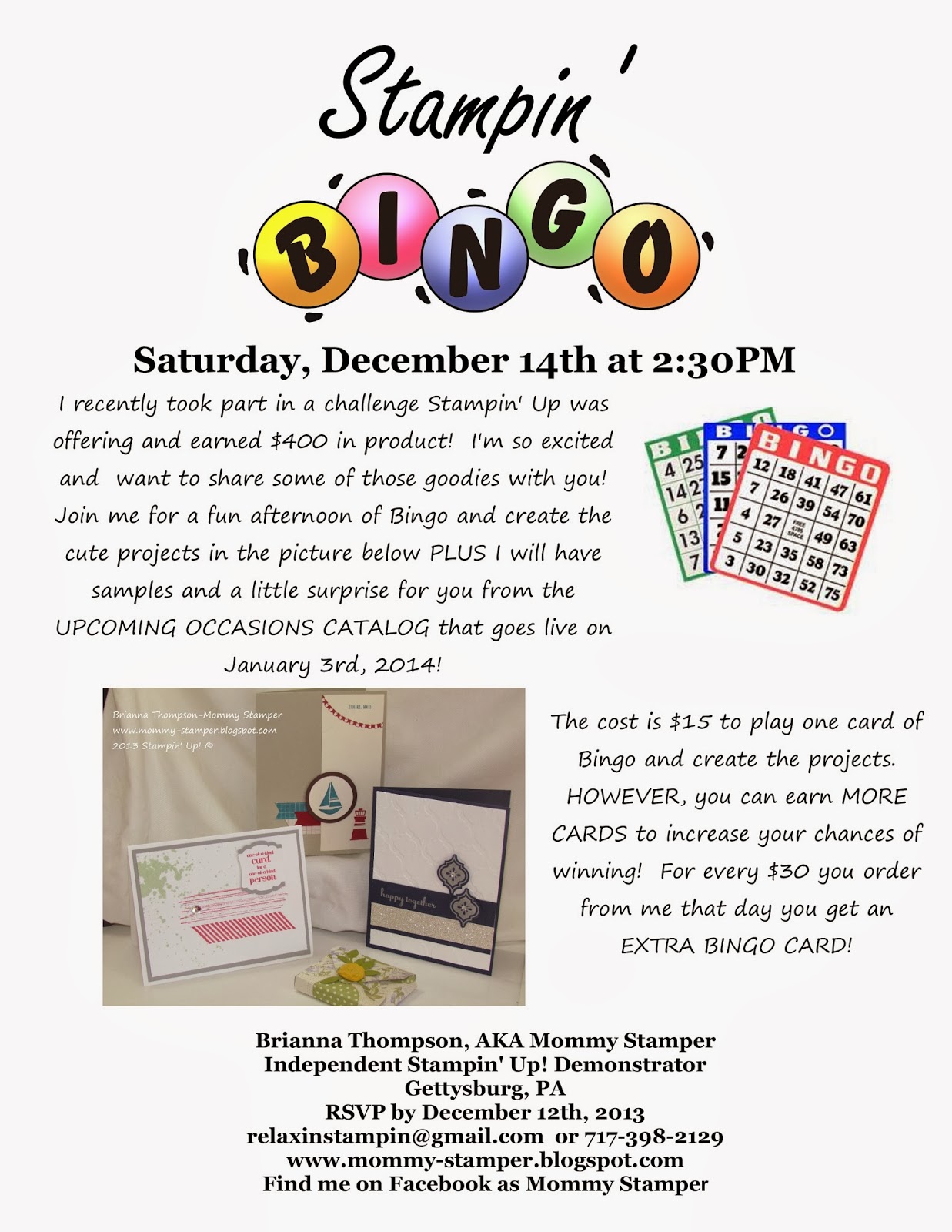 Mommy Stamper Stampin' BINGO