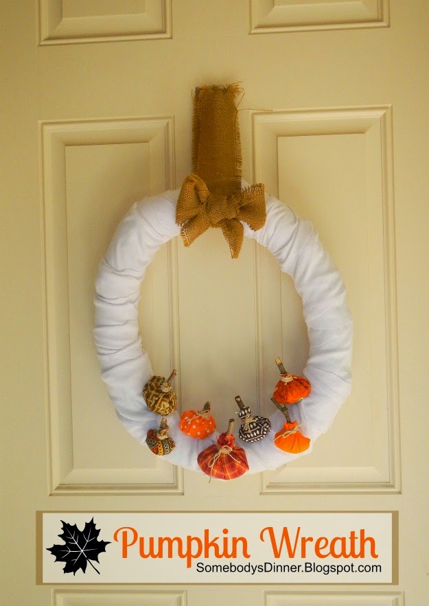 Pumpkin Wreath--simple and inexpensive