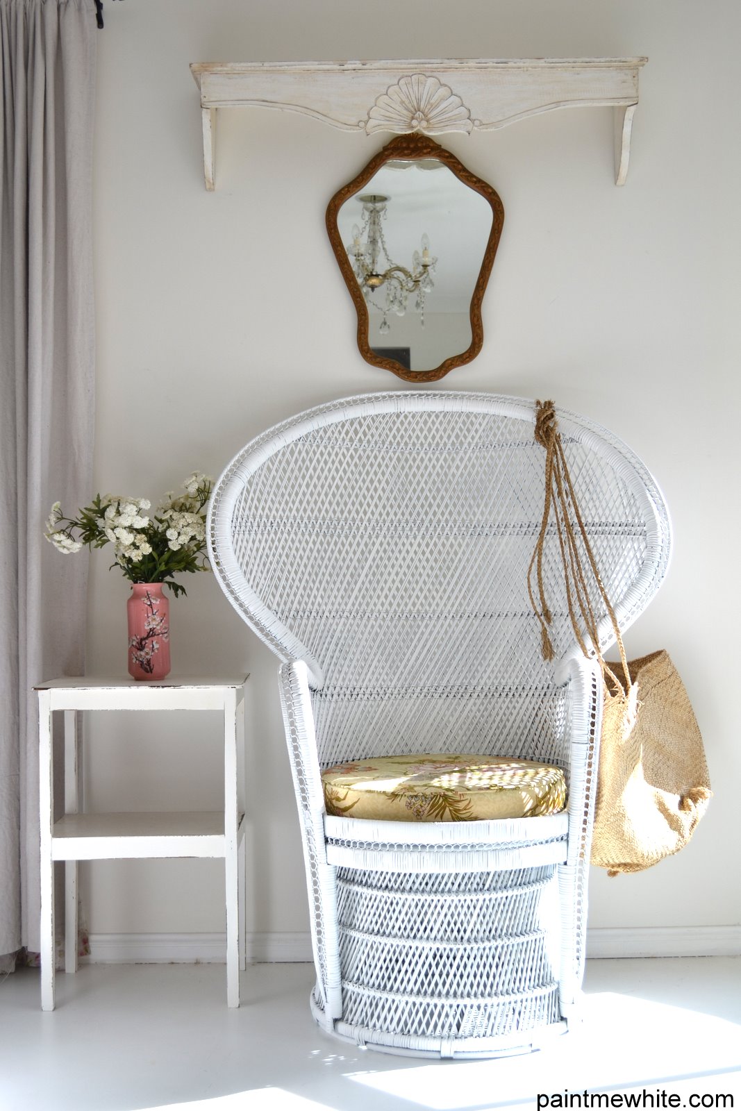Cane Peacock Chair Paint Me White