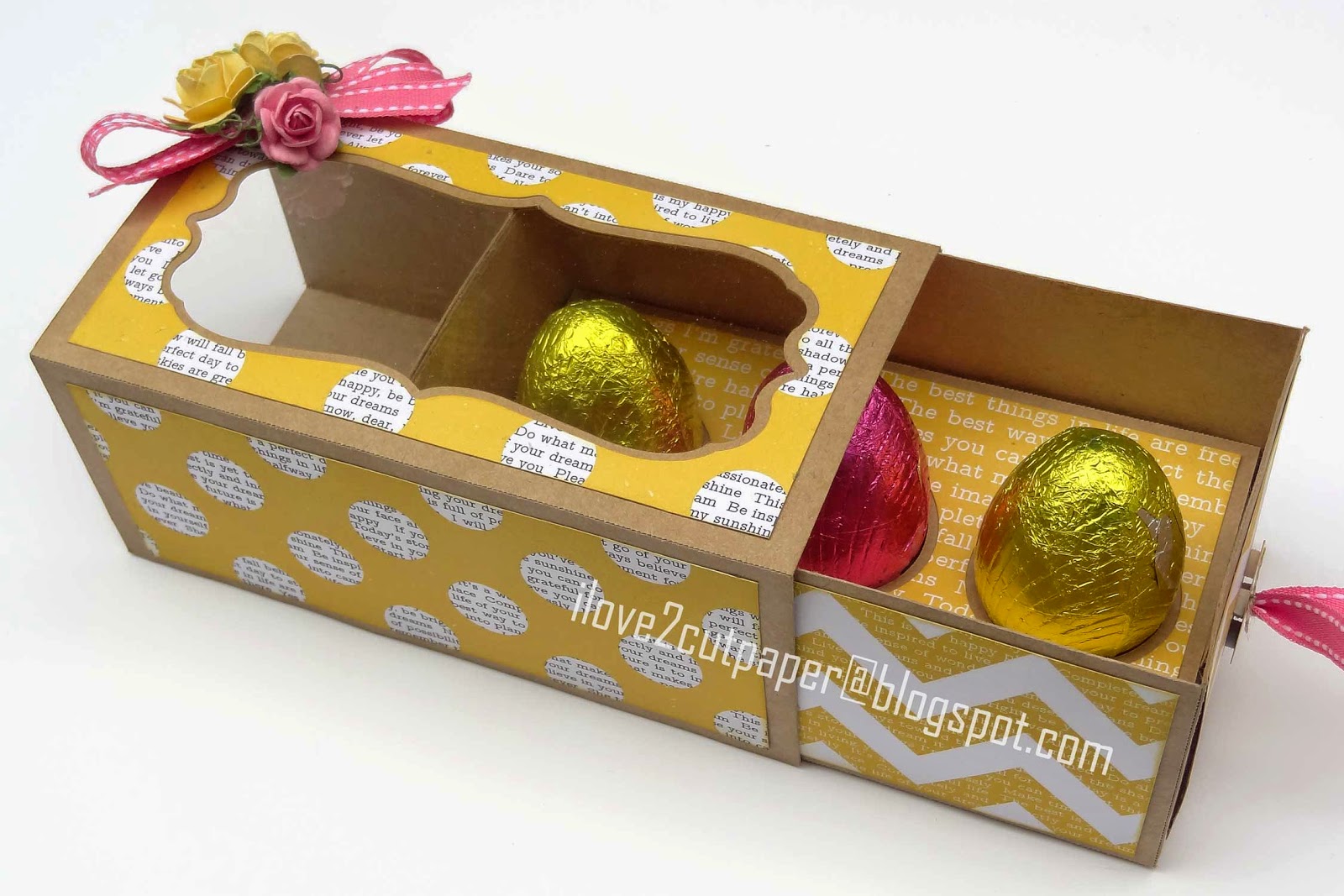 i love 2 cut paper Easter Egg Gift Box