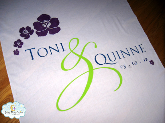 Destination Wedding Aisle Runner We just finished this beautiful aisle 