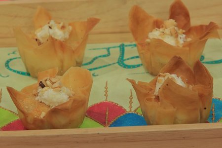 Baklava cups with basbousa recipe yogurt then mix well with your hand until all ingredients are combined Baklava cups with basbousa recipe