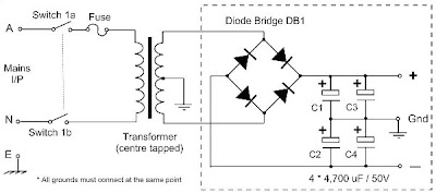 Basic Capacitor Bank for OCL Amplifier Basic Capacitor Bank for OCL Amplifier