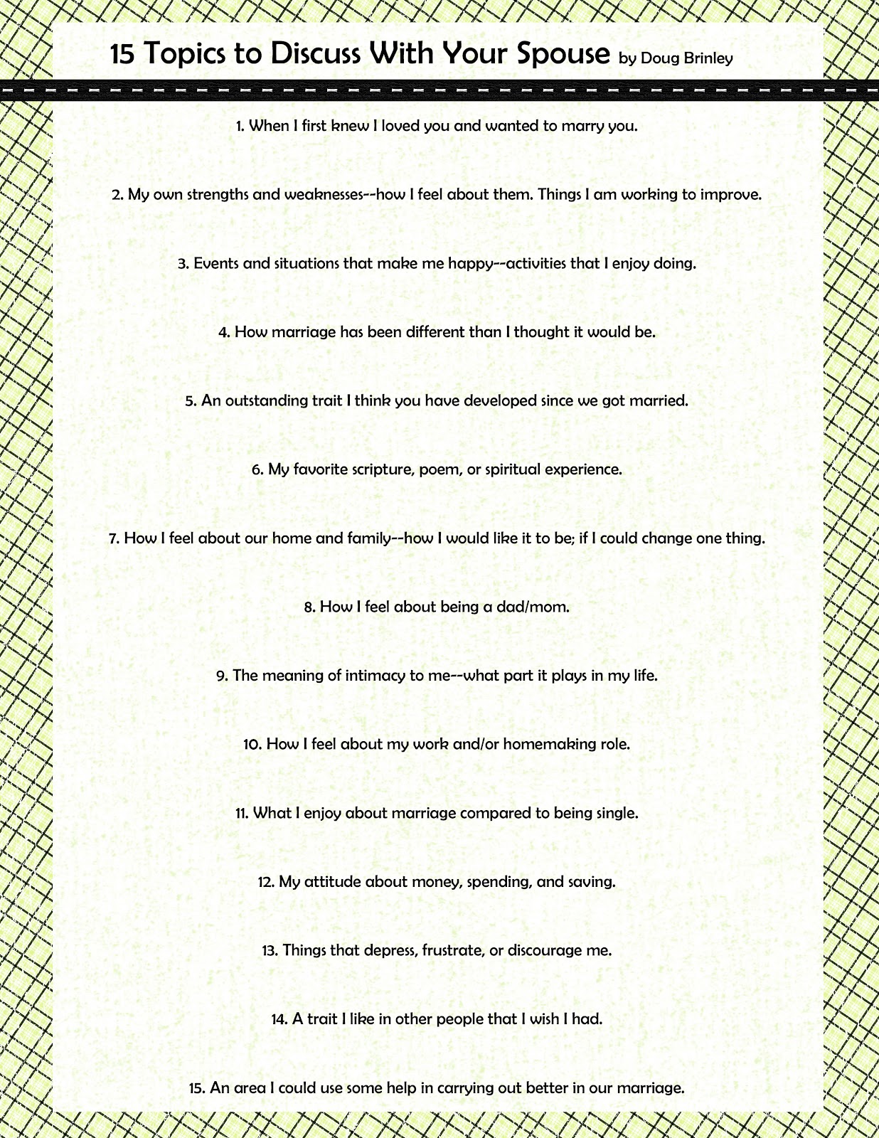 15 topics to discuss with your spouse